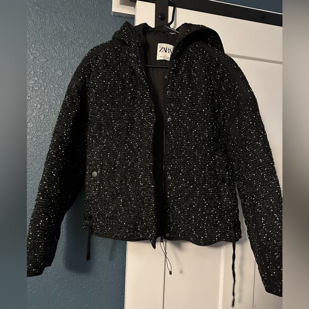 Zara textured puffer jacket